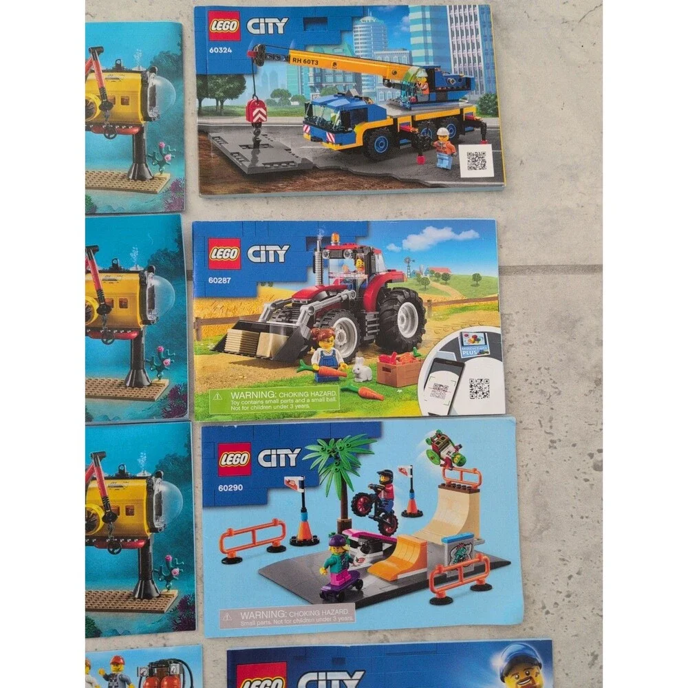 LEGO CITY Instruction Manuals: Lot of 24 Booklets (See Details for Item #s)